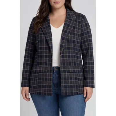 Liverpool Los Angeles Plaid Boyfriend Blazer In Multi