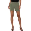Liverpool Los Angeles Pleated Trouser Shorts In Green