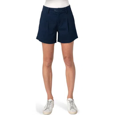 Liverpool Los Angeles Pleated Trouser Shorts In Black