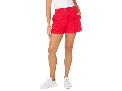 Liverpool Los Angeles Pleated Trouser Shorts In Red