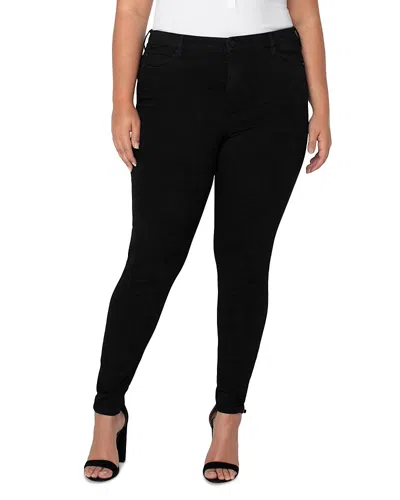 Liverpool Los Angeles Plus Abby High Rise Skinny Jeans In Meteorite In Black Rinse