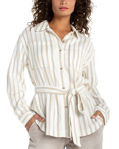 Liverpool Los Angeles Plus Belted Shirt Jacket In Multi