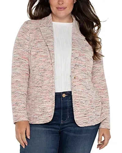 Liverpool Los Angeles Plus Boucle Notch Collar Jacket In Lava Flow