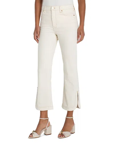 Liverpool Los Angeles Plus Hannah High Rise Crop Flare Jeans In Desert Dunes In Sand