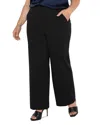 Liverpool Los Angeles Plus Kelly Wide Leg Pants In Black
