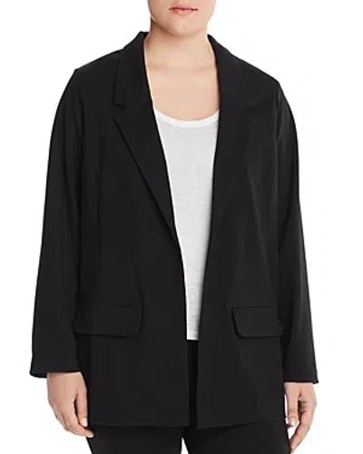 Liverpool Los Angeles Plus Liverpool Plus Boyfriend Blazer In Black Rinse