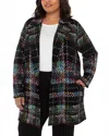Liverpool Los Angeles Plus Notched Lapel Sweater Coat In Multi
