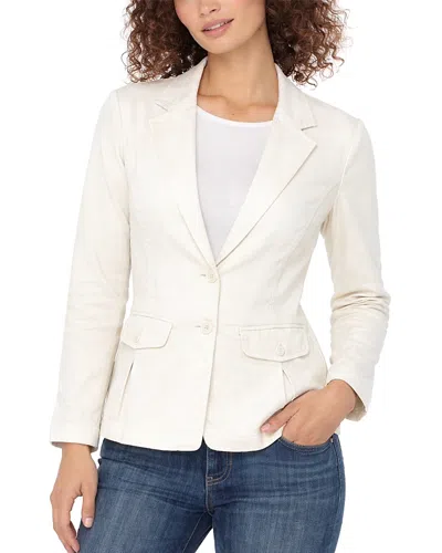 Liverpool Los Angeles Plus Peplum Blazer In White