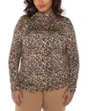 Liverpool Los Angeles Plus Ruched Top In Multi