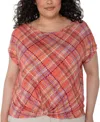 Liverpool Los Angeles Plus Size Twist-front Top
