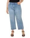 Liverpool Los Angeles Plus Stride High Rise Wide Leg Jeans In Weir Canyon In Weir Canyon