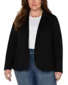Liverpool Los Angeles Plus Super Stretch Ponte Blazer In Black