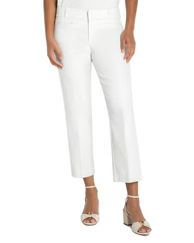 Liverpool Los Angeles Plus Welt Pocket Crop Pants In White