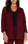 Liverpool Los Angeles Princess Detail Boyfriend Blazer In Bordeaux