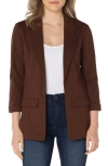 Liverpool Los Angeles Princess Detail Boyfriend Blazer In Brownstone