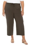 Liverpool Los Angeles Pull-on Crop Wide Leg Pants In Green