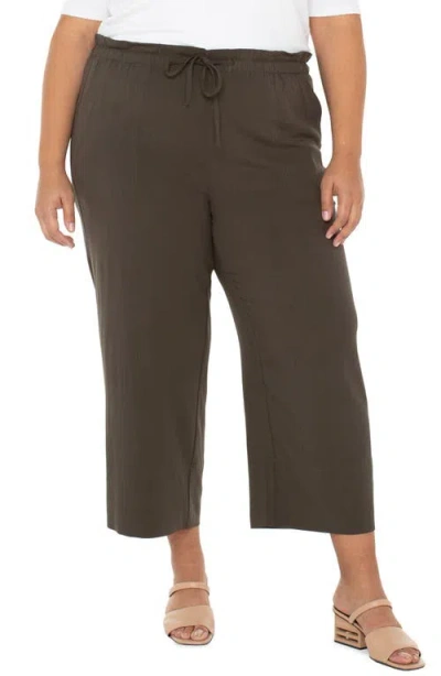 Liverpool Los Angeles Pull-on Crop Wide Leg Pants In Green