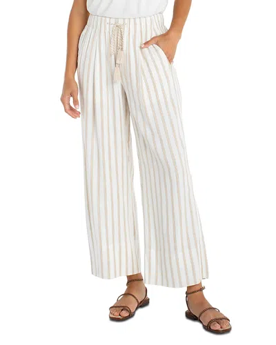 Liverpool Los Angeles Stripe Pull-on Crop Wide Leg Pants In Multi
