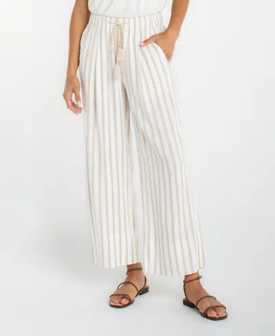 Liverpool Los Angeles Pull-on Wide-leg Cropped Pants In White