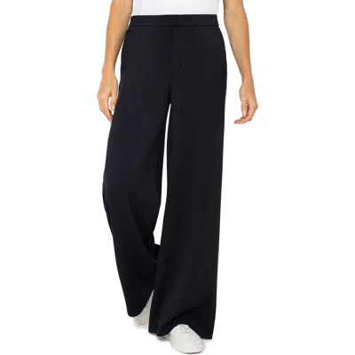 Liverpool Los Angeles Pull On Wide Leg Pants In Blue