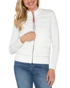 Liverpool Los Angeles Quilted Front Sleeveless Vest In Porcelain