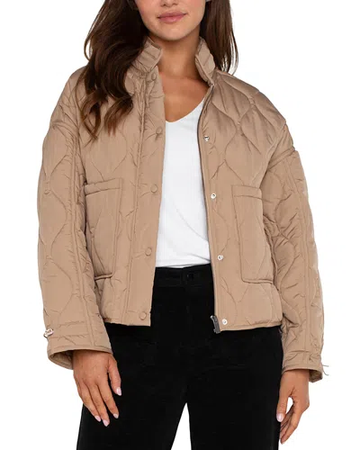 Liverpool Los Angeles Quilted Jacket In Camel