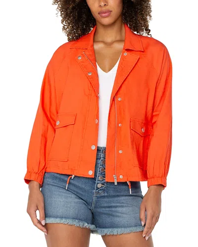 Liverpool Los Angeles Raglan Sleeve Cinched Hem Jacket