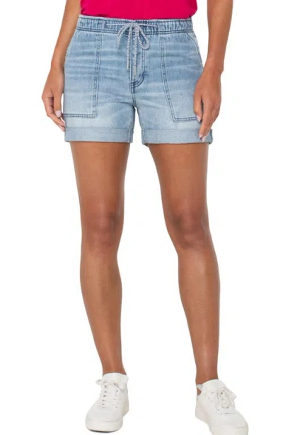 LIVERPOOL LOS ANGELES LIVERPOOL LOS ANGELES RASCAL CUFFED PULL-ON DENIM SHORTS