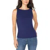 Liverpool Los Angeles Rib Boat Neck Tank In Blue
