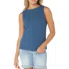 Liverpool Los Angeles Rib Boat Neck Tank In French Blue