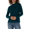 Liverpool Los Angeles Rib Knit Top In Green