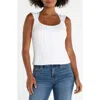 Liverpool Los Angeles Rib Tank In White