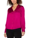 Liverpool Los Angeles Satin Blouse In Pink