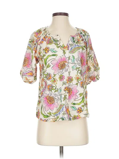 Pre-owned Liverpool Los Angeles Short Sleeve Blouse In Pink