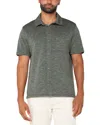 Liverpool Los Angeles Short Sleeve Slub Knit Button-up Shirt In Heather Sa