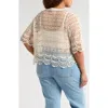 Liverpool Los Angeles Short Sleeve Lace Bolero In Antique Ivory