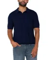 Liverpool Los Angeles Short Sleeve Polo Sweater In Navy