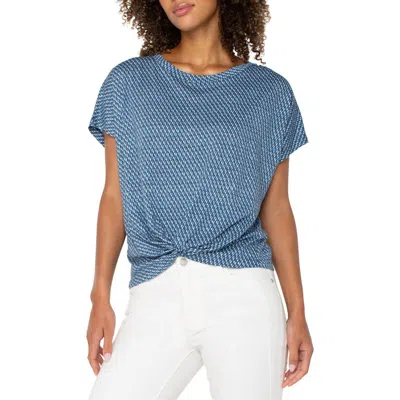 LIVERPOOL LOS ANGELES LIVERPOOL LOS ANGELES SHORT SLEEVE TWIST HEM TOP