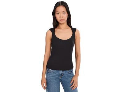 Liverpool Los Angeles Sleeveless Built In Bra Knit Top In Black
