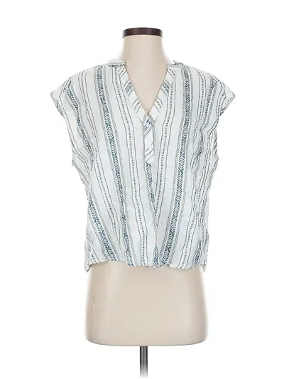 Pre-owned Liverpool Los Angeles Sleeveless Button Down Shirt In White