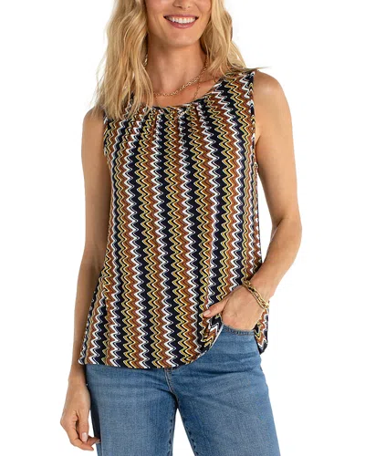 Liverpool Los Angeles Sleeveless Keyhole Knit Top In Multi