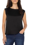 Liverpool Los Angeles Sleeveless Satin Top In Black