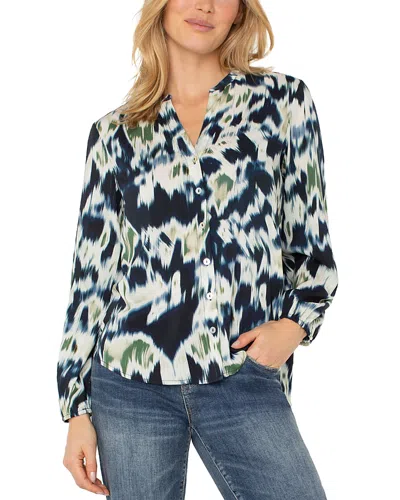 LIVERPOOL LOS ANGELES SPLIT NECK BLOUSE