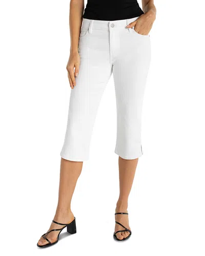 Liverpool Los Angeles Spring Mid Rise Capri Jeans In Bright White