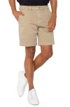 Liverpool Los Angeles Stretch Cotton Shorts In Khaki