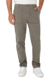 Liverpool Los Angeles Stretch Cotton Utility Pants In Pewter Green
