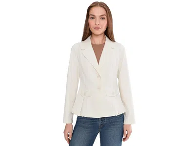Liverpool Los Angeles Stretch Twill Peplum Blazer In White