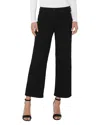Liverpool Los Angeles Stride High Rise Cropped Wide Leg Jeans In Black Rinse In Black