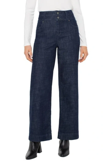 Liverpool Los Angeles Stride High Waist Wide Leg Jeans In Blue