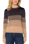 Liverpool Los Angeles Stripe Crewneck Sweater In Multi